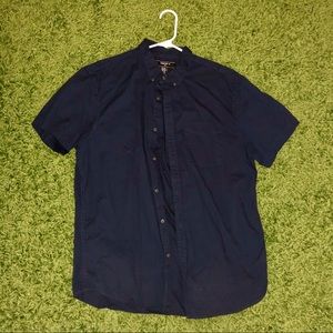 Navy Forever 21 Button Down Shirt